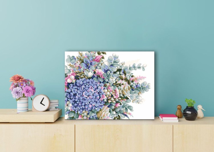 Картина по номерам «Акварельный букет с гортензией» — картинка 4