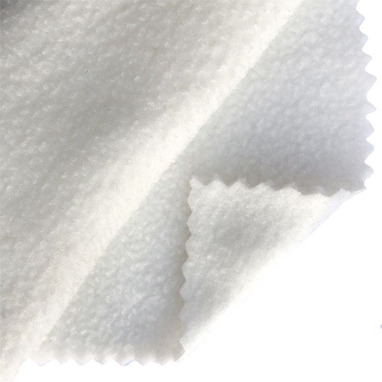 Ткань флис двусторонний, 10 м x 150 см, 190 г/м², цвет: белый, TBY — картинка 2