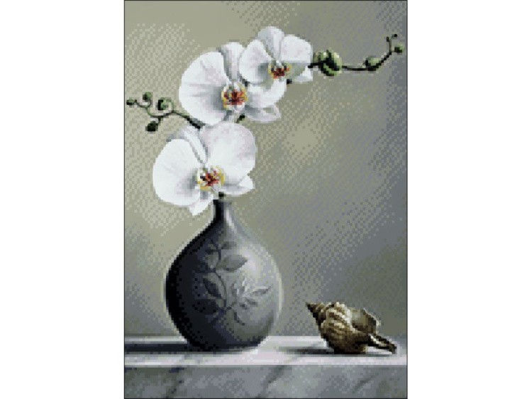 Алмазная вышивка «Белая орхидея» — картинка 2
