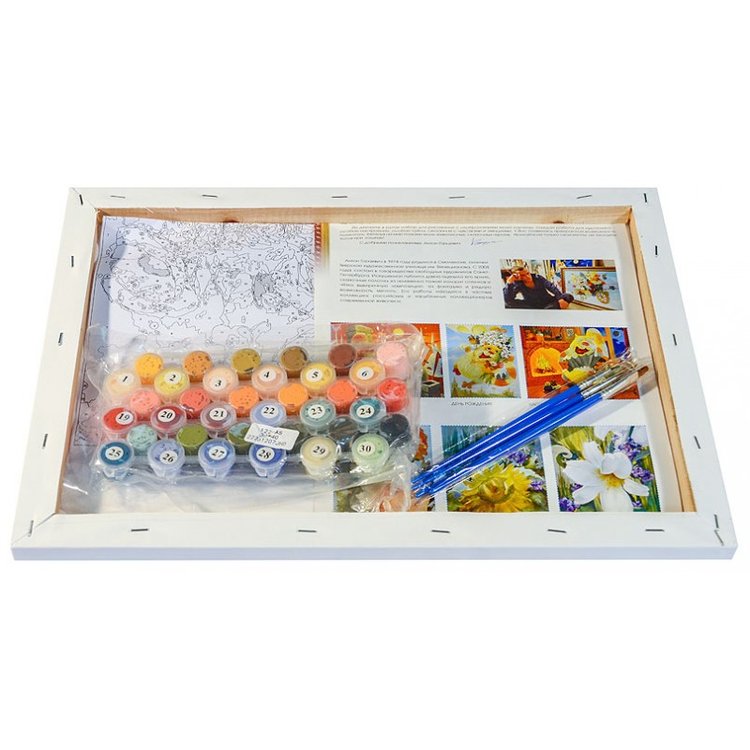 Картина по номерам «Цветочная мозаика» — картинка 3