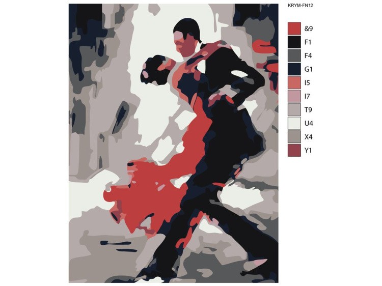 Картина по номерам «Парный танец» — картинка 2