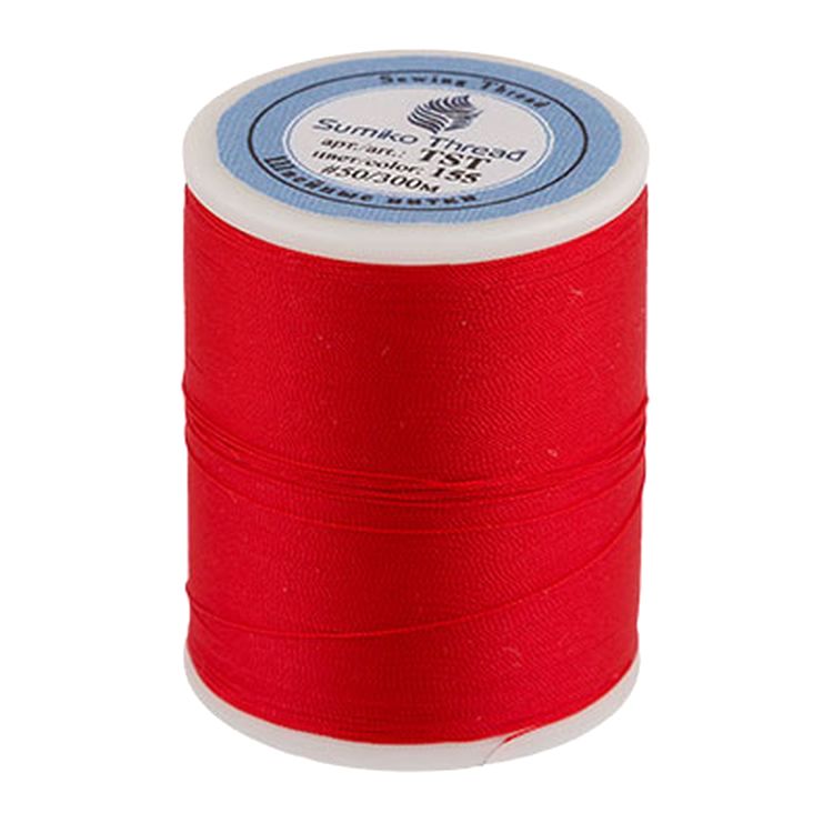 Нитки для трикотажных тканей, 1 шт., 100% нейлон, 328 я, 300 м, цвет: №155 красный, SumikoThread
