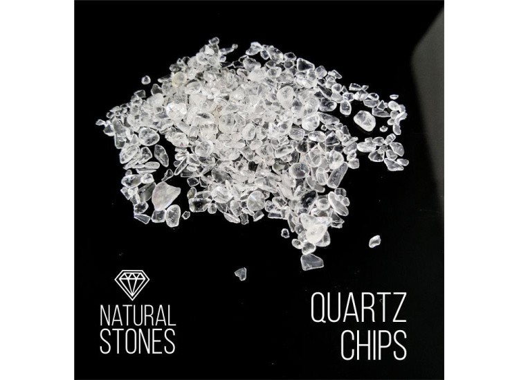 Натуральный кварц мелкий Quartz Chips (фракция 3-5 мм), 100 г