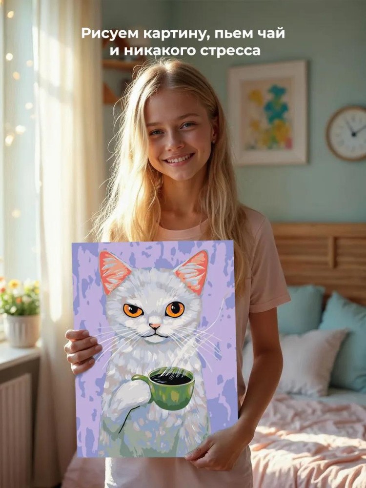 Картина по номерам «Утренний кофе» — картинка 7