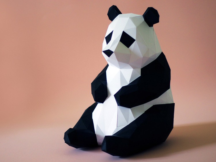 Бумажная модель для склеивания фигура «Панда»