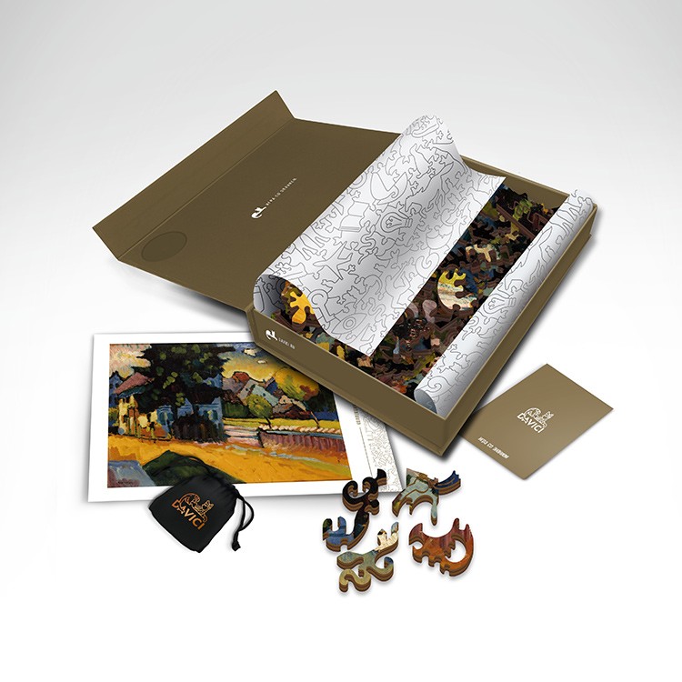 Деревянные пазлы DAVICI «Вид Мурнау» В.В.Кандинского — картинка 9