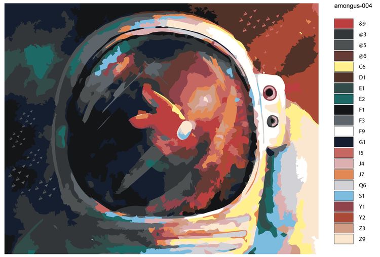 Картина по номерам «Among Us Амонг Ас: Отражение» — картинка 2