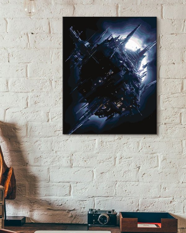 Картина по номерам «Космический корабль выходящий из варпа» — картинка 3