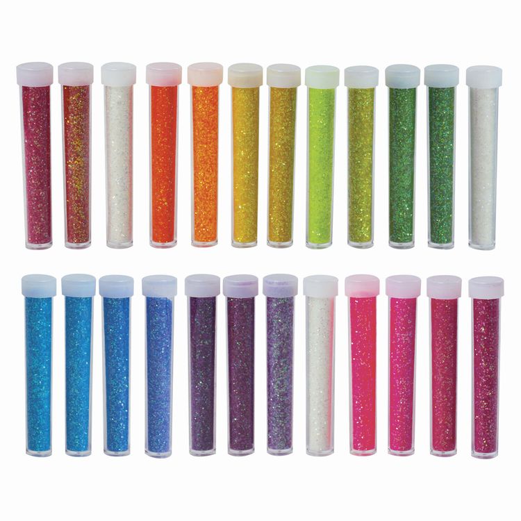 Блестки (глиттер), 24 цвета по 4 грамма, Остров Сокровищ — картинка 3