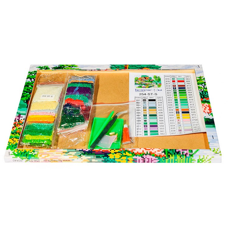 Алмазная вышивка «Мостик в цветах» — картинка 3