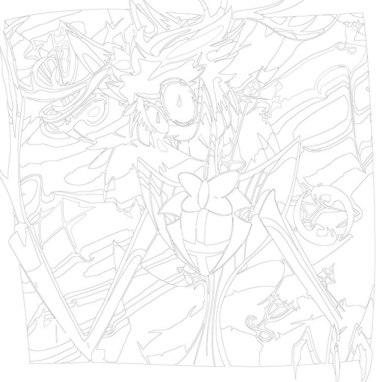 Картина по номерам «Отель Хазбин (Харбин): Аластор 40x40» — картинка 3