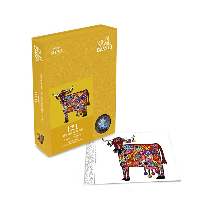 Деревянные пазлы DAVICI «Радужная корова» — картинка 7