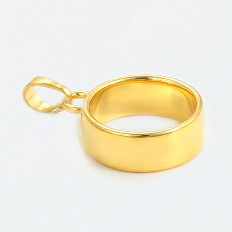 Металлический молд для кулона круг маленький, цвет: золото, 1 шт. — картинка 3