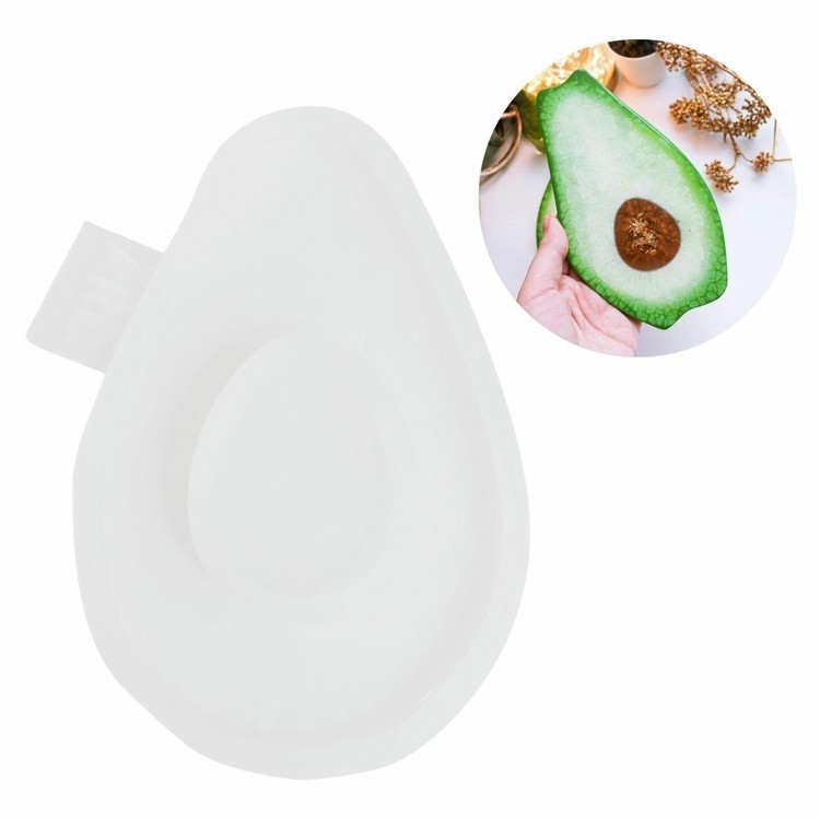 Глянцевый силиконовый молд Авокадо с косточкой (white), Art Resin LAB — картинка 3