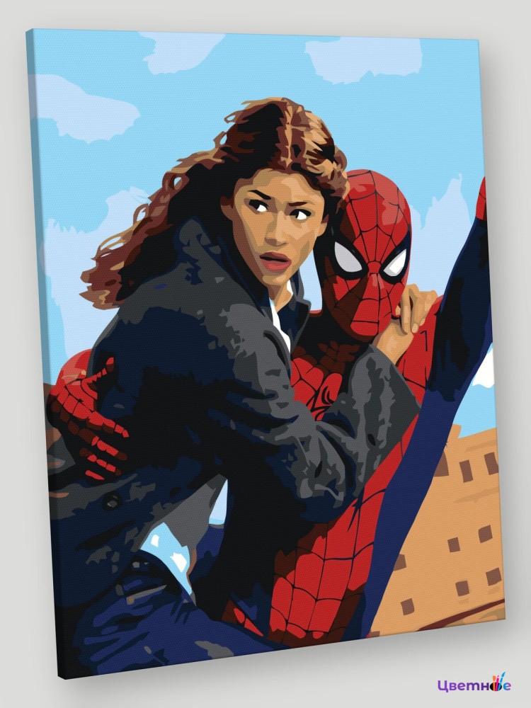 Картина по номерам Человек паук Spiderman: Питер Паркер и ЭмДжей