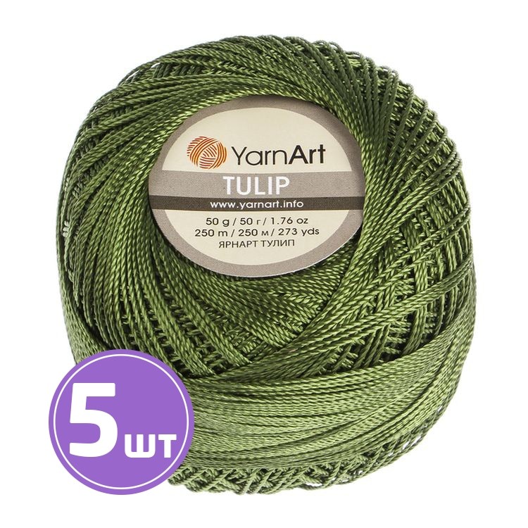 Пряжа YarnArt TULIP (423), фисташковый, 5 шт. по 50 г