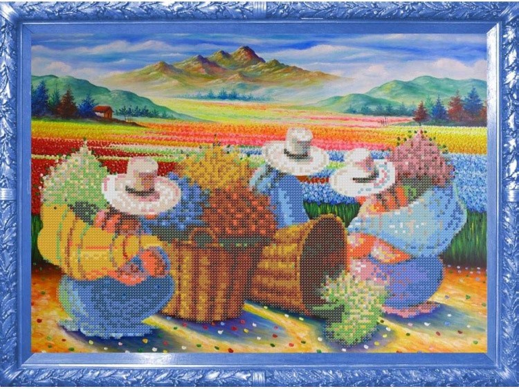 Набор вышивки бисером «Цветочницы» — картинка 2