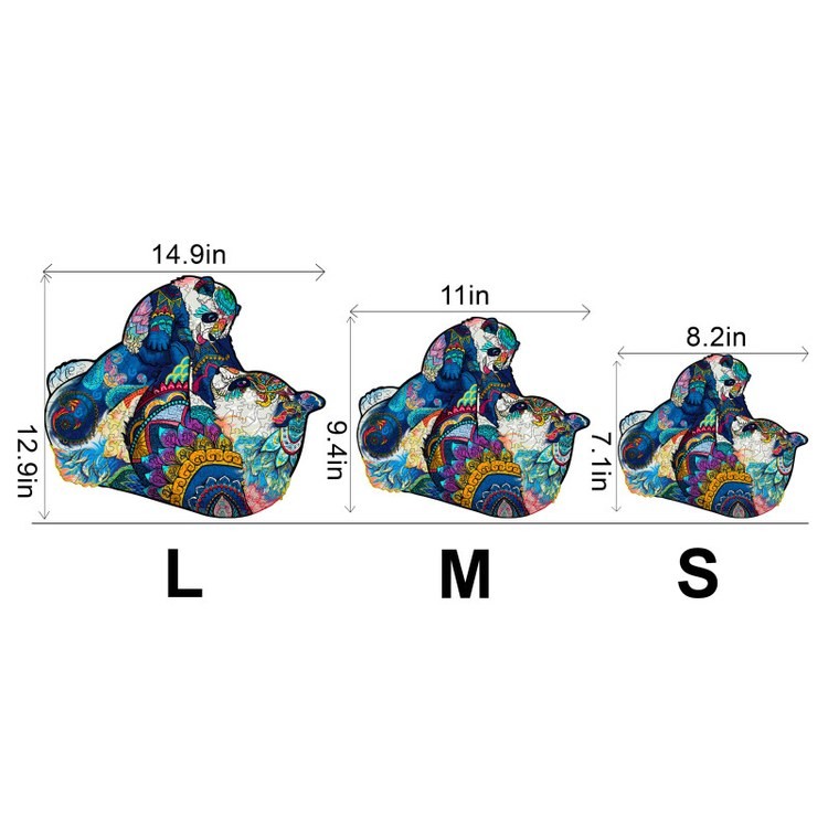 Деревянные пазлы «Семья Панд S», Woodbests — картинка 3