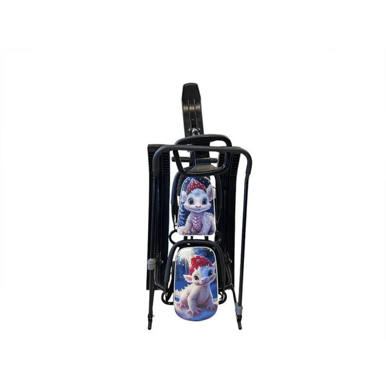Снегокат детский 507 TWINS BABY Wheel для двоих со спинкой — картинка 6