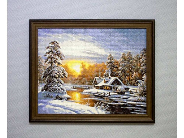 Алмазная вышивка «Морозное утро» — картинка 2
