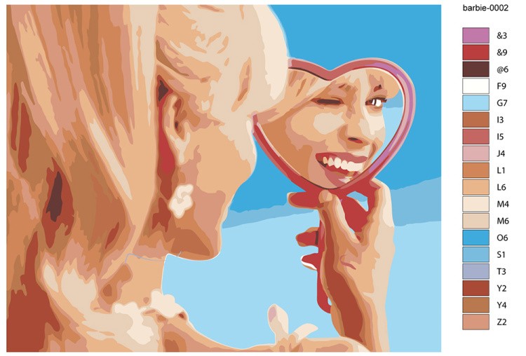 Картина по номерам «Барби: Марго Робби» — картинка 2