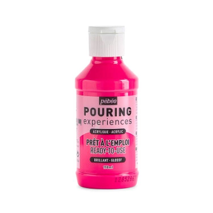 Акриловая краска Pouring для техники Флюид Арт, 118 мл, цвет: 524630 розовый, Pebeo