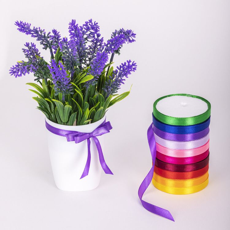 Лента атласная, ширина 10 мм, набор 10 цветов по 4,5 м, Brauberg — картинка 4