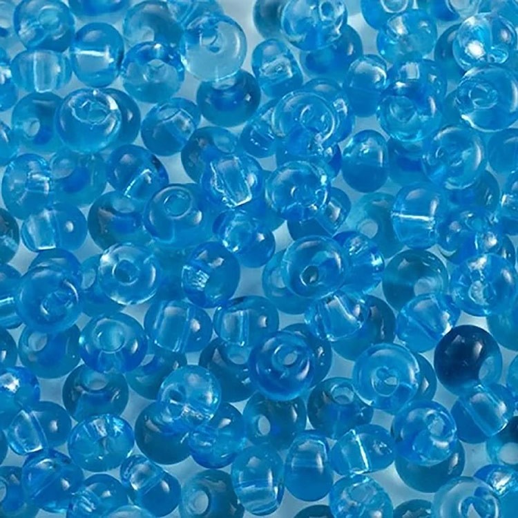 Бисер Чехия DROPS 02/0, 311-11001, 6 мм, 50 г, цвет: 60010 голубой