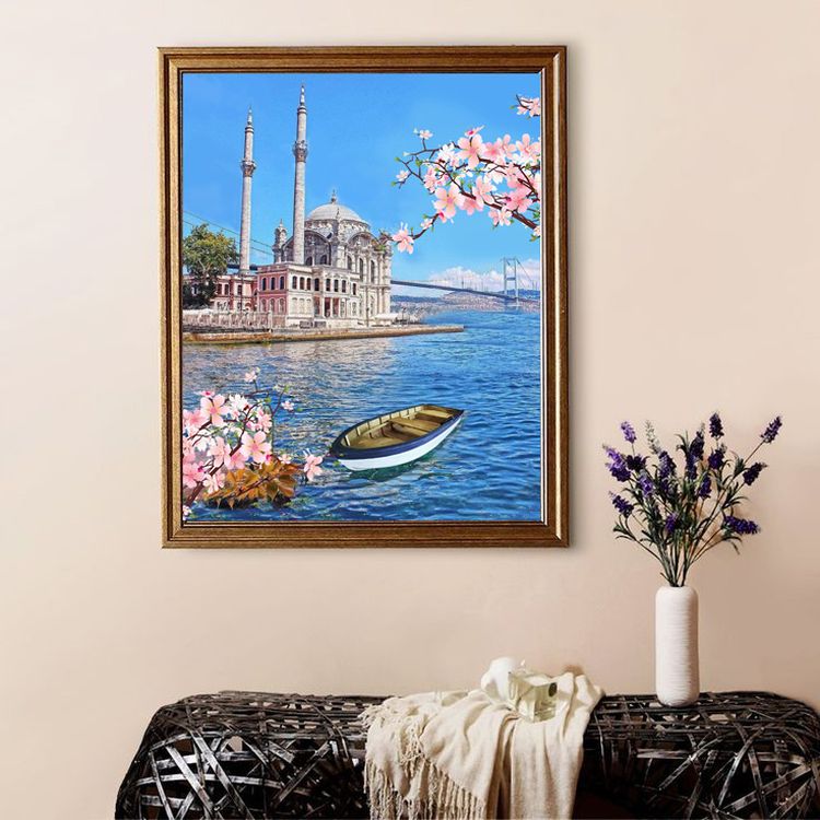 Алмазная вышивка «Стамбул в цветах весны» — картинка 3