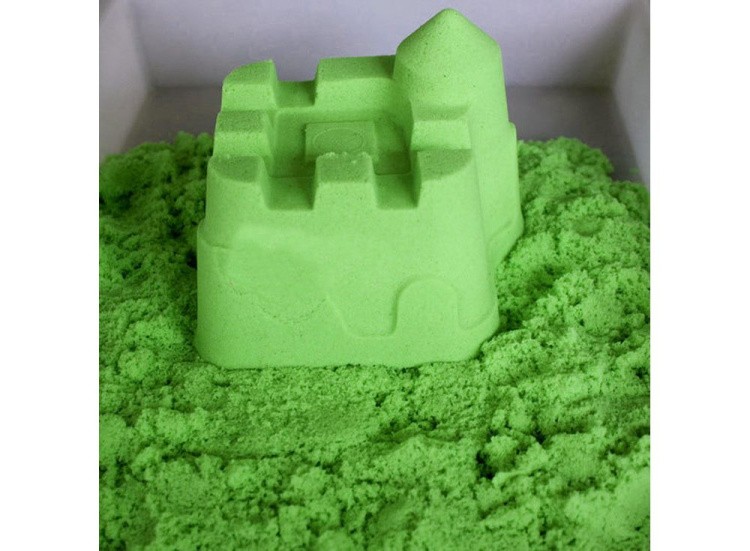 Космический пластичный песок Зёленый 2 кг — картинка 5