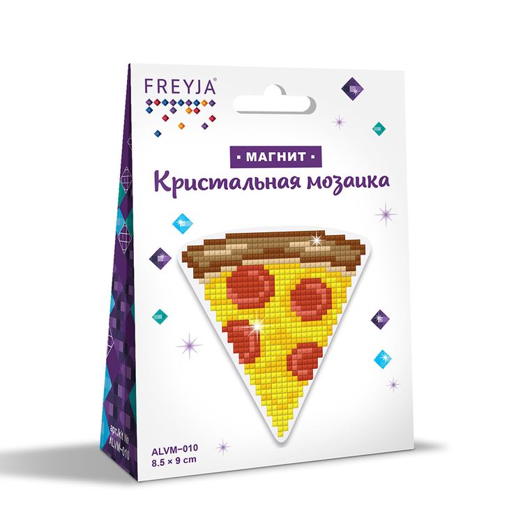 Алмазная вышивка магнит «Пицца» — картинка 2