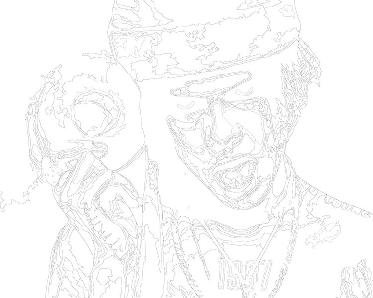 Картина по номерам «Рок и рэп музыкант Джизус DZHIZUS 9» — картинка 3