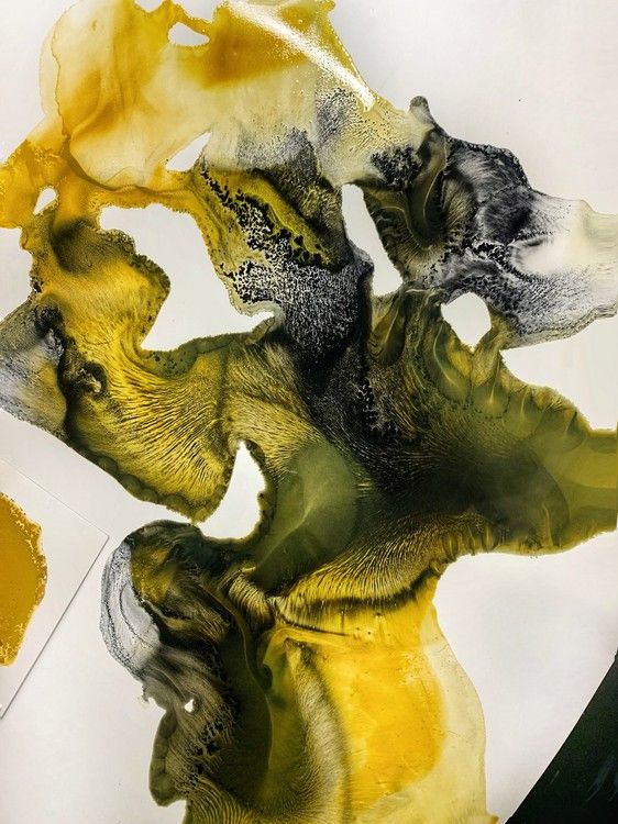 Спиртовые чернила расслаивающиеся Желтая охра, Kamenskaya Ink — картинка 3