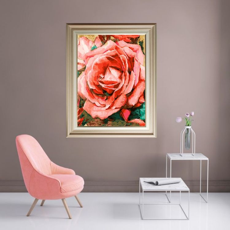 Картина по номерам «Благородная роза» — картинка 6