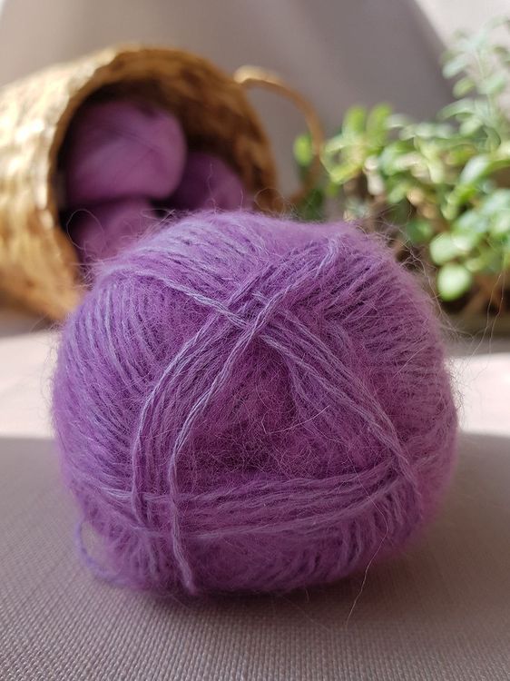 Пряжа Камтекс Астория (058), сиреневый, 5 шт. по 50 г — картинка 3