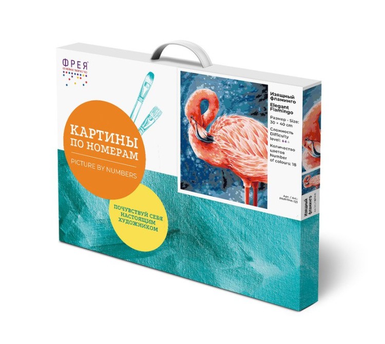 Картина по номерам «Изящный фламинго» — картинка 4