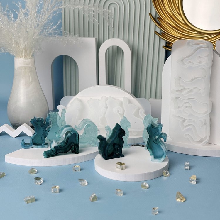 Силиконовый молд - Шейкеры кошечки №4, 2 шт. — картинка 2