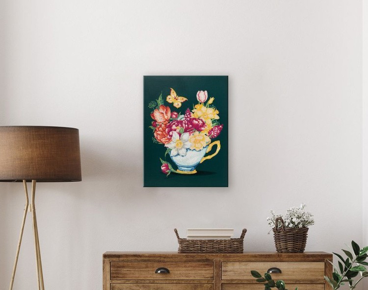 Алмазная вышивка «Цветочный чай» — картинка 4