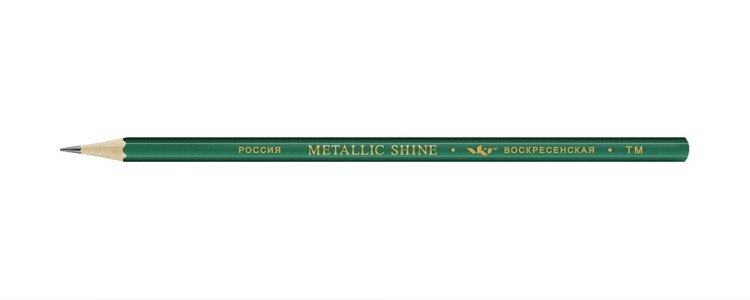 Карандаш графитный ВКФ «Metallic shine» ТМ (HB), изумрудный