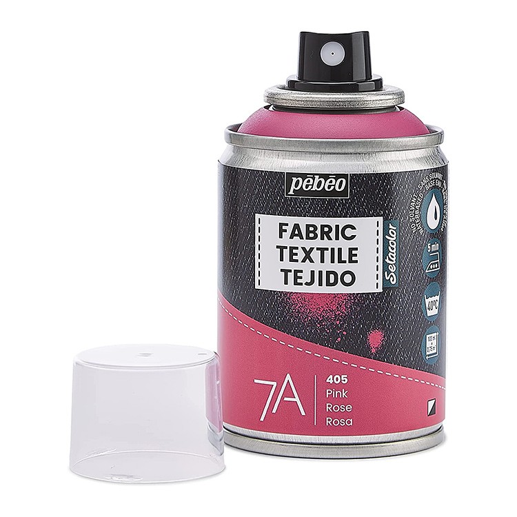 Краска для текстиля 7А Spray (аэрозоль), цвет: розовый, 100 мл, Pebeo — картинка 4