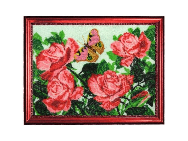 Набор для вышивания бисером «Бабочка и розы»