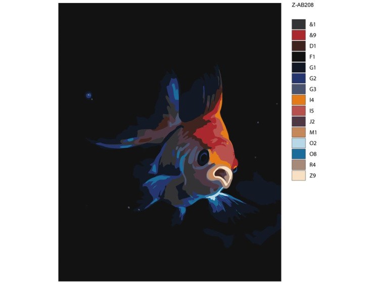 Картина по номерам «Декоративная рыбка» — картинка 2