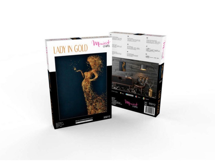 Набор вышивки бисером «Дама в Золоте» — картинка 4