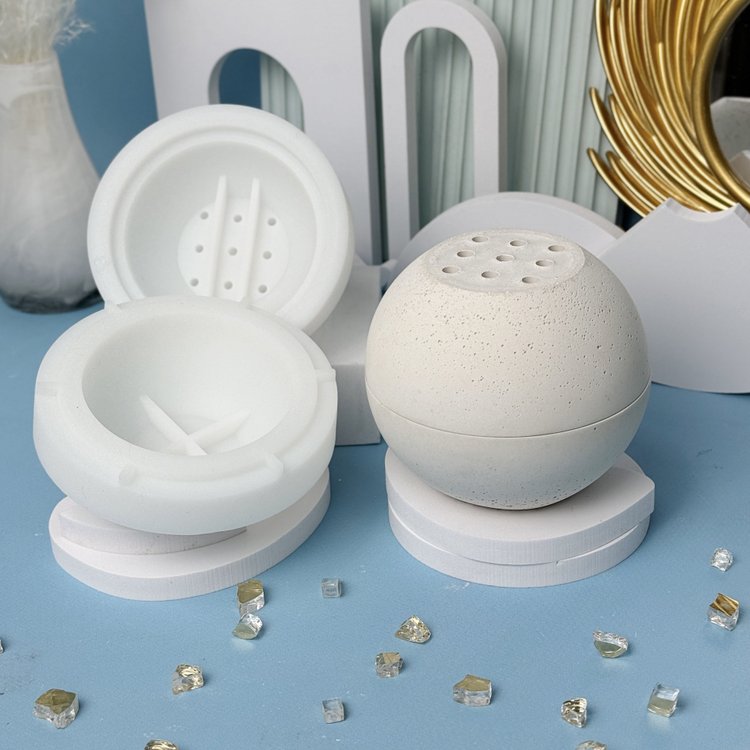 Силиконовый молд - Курильница/подставка под конусные благовония, d10,7см, 1 шт. — картинка 4