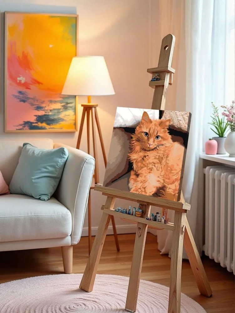 Картина по номерам «Рыжий кот» — картинка 10