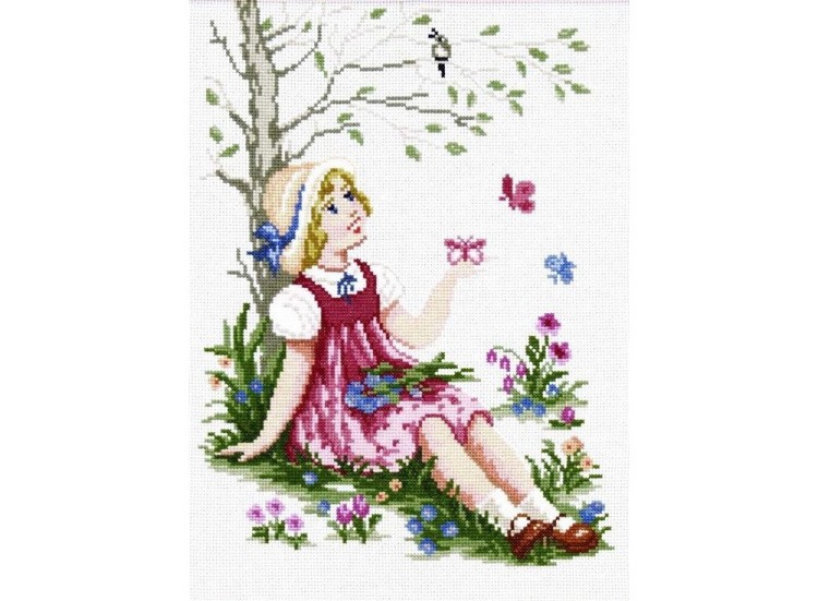 Набор для вышивания «Девочка с бабочкой»