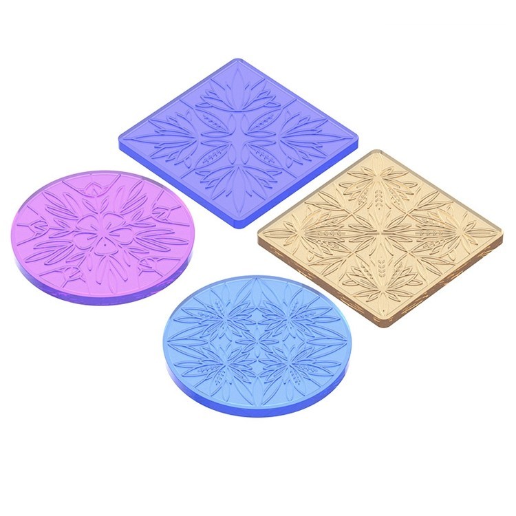 Силиконовый молд - Набор подстаканников с цветами, 24х24 см — картинка 5
