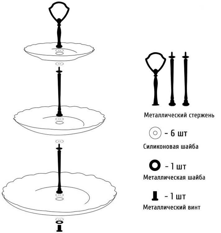 Фурнитура для фруктовницы Герб золотая — картинка 4