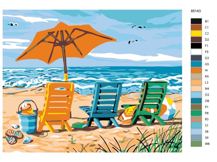 Картина по номерам «На пляже» — картинка 2