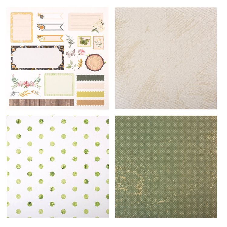 Бумага для скрапбукинга 30х30 см «Рустик», 12 дизайнов — картинка 5